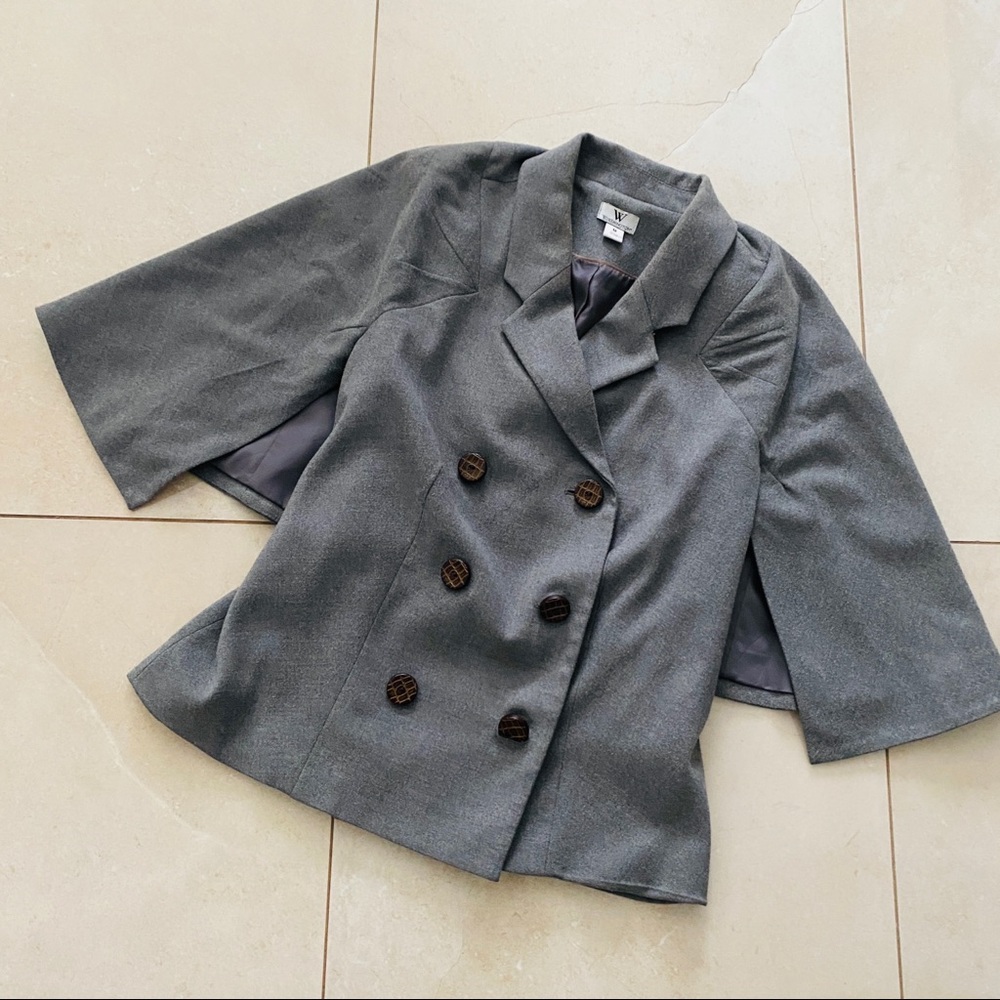 Unique grey cape